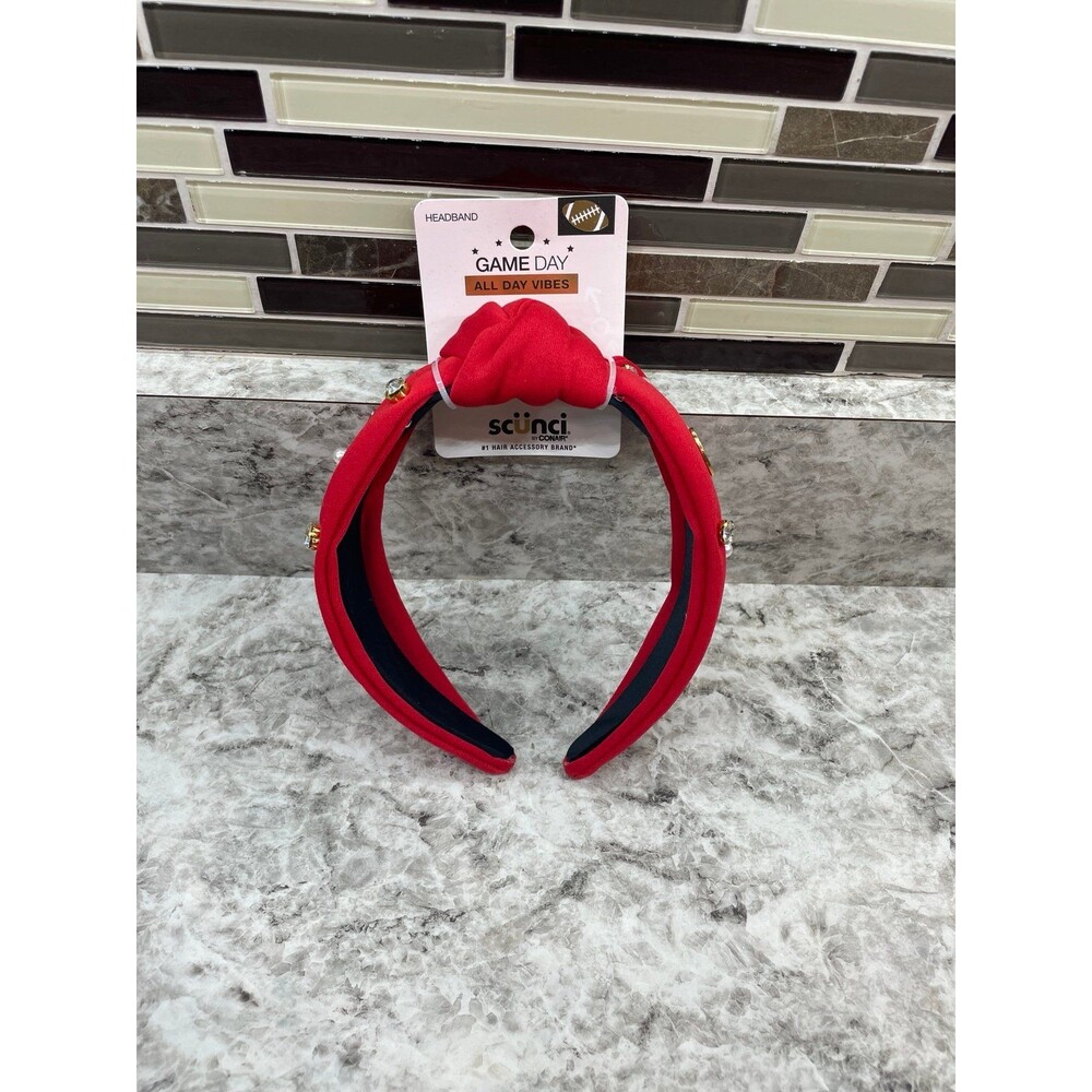 Red Football Game Day Vibes Scunci Headband